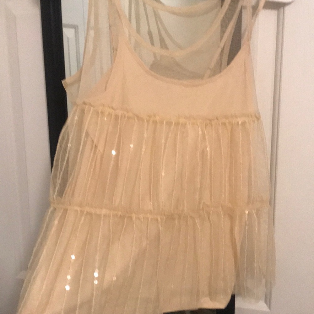 american eagle cami with attached tulle